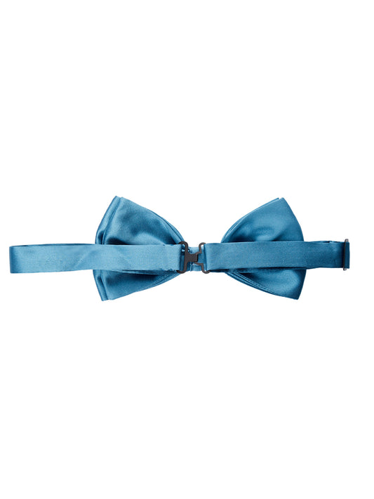 Elegant Light Blue Silk Bow Tie