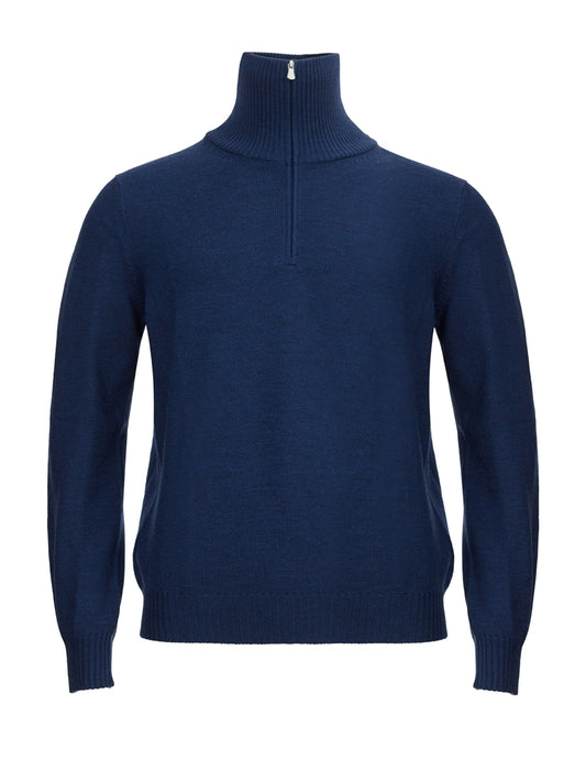 Elegant Blue Italian Wool Sweater