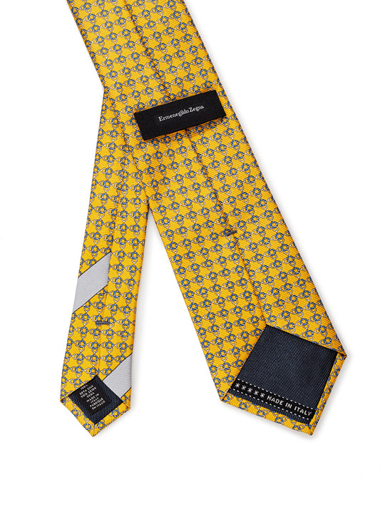 Elegant Yellow Silk Designer Tie