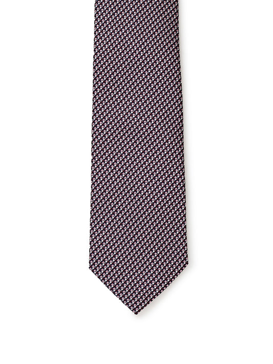 Exquisite Bordeaux Silk Tie