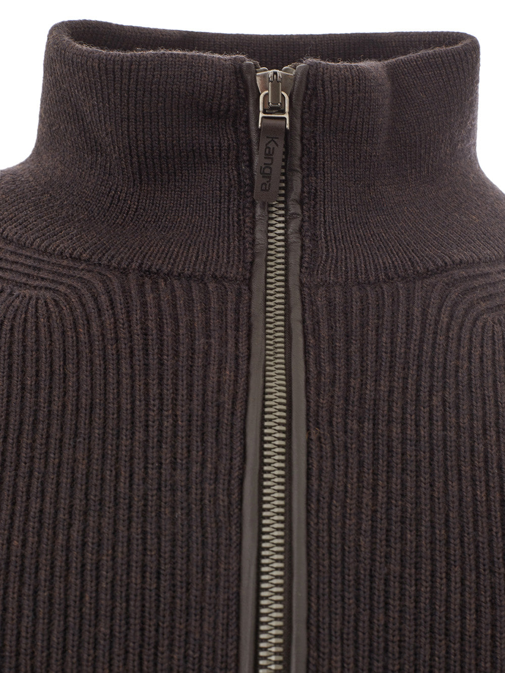 Italian Wool Turtleneck Jumper in Rich Brown