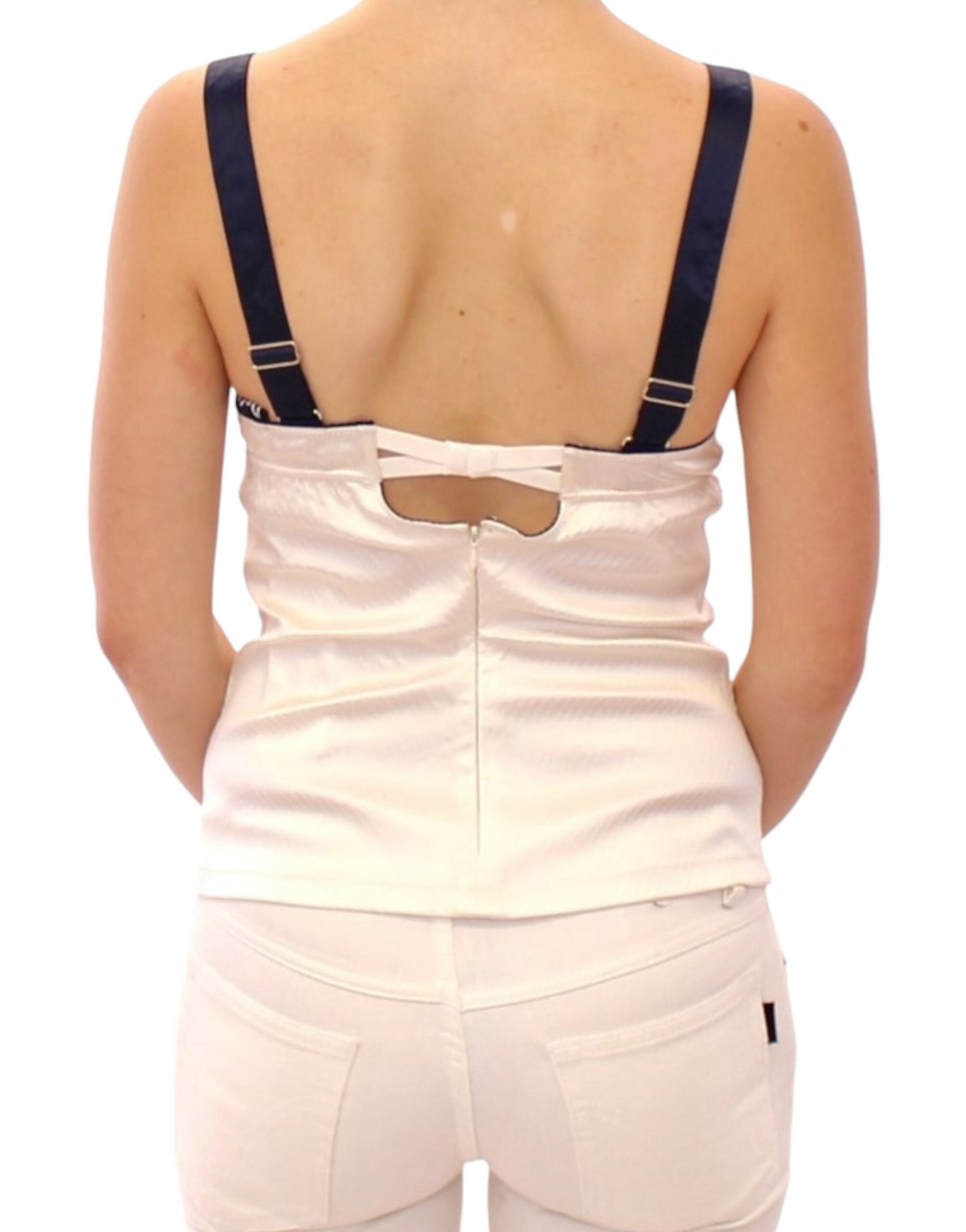 White sailor motive tank top