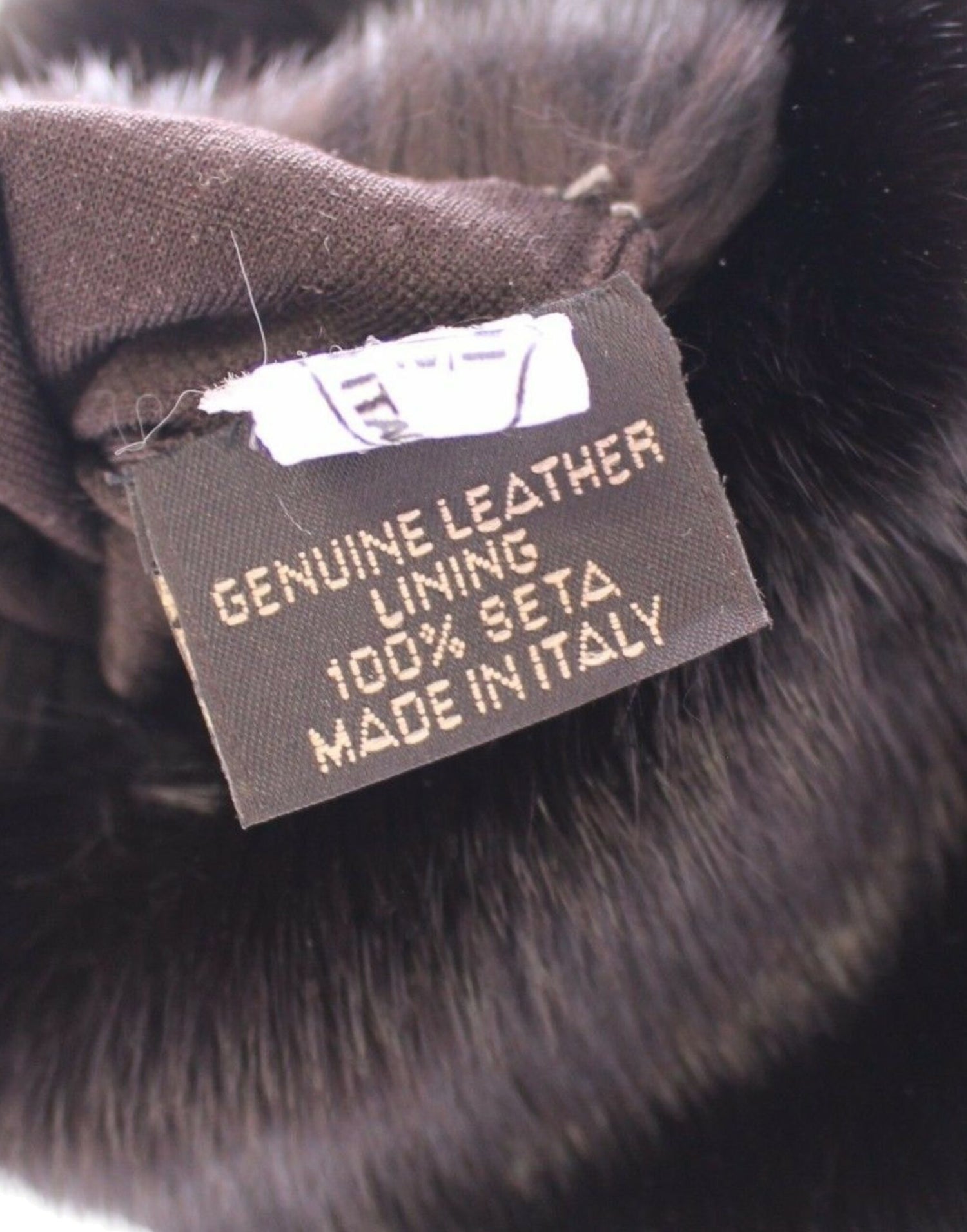 Purple Mink Fur Goatskin Suede Leather Gloves