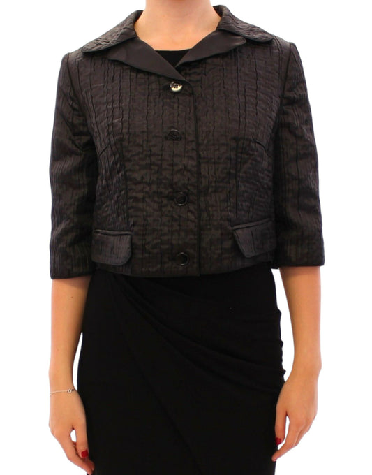 Black Short Bolero Shrug Jacket Coat