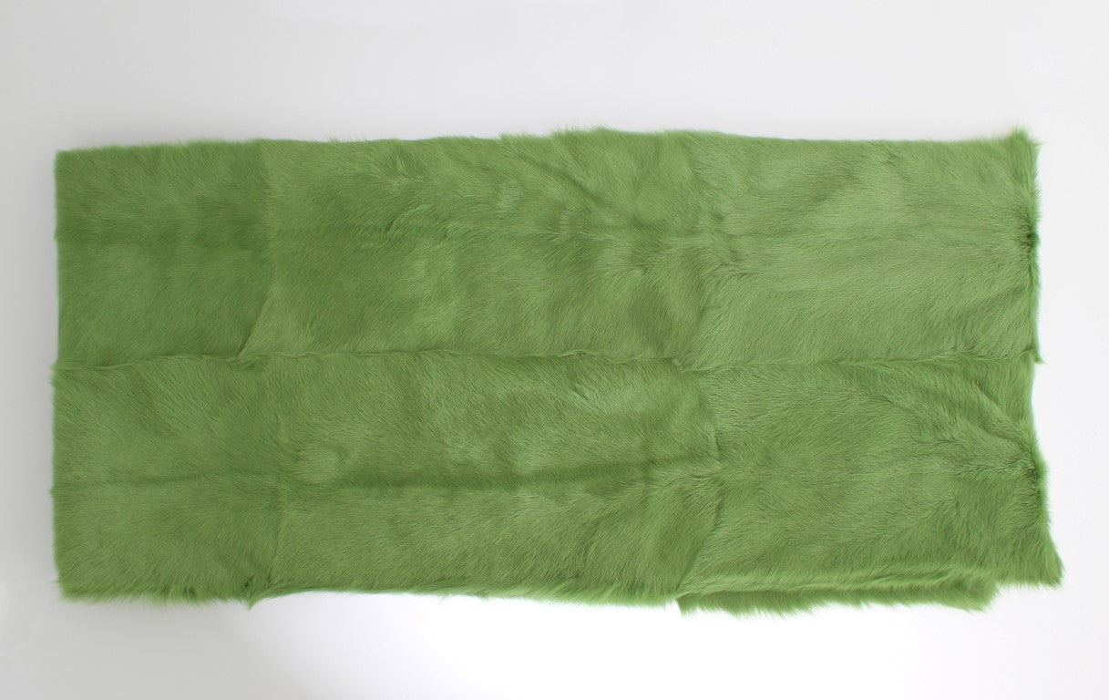 Elegant Green Fur Shoulder Wrap Scarf