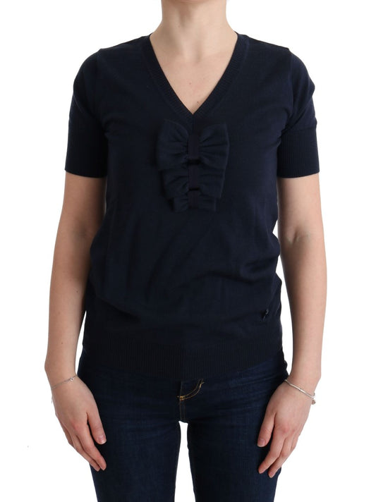 Elegant Blue Wool Top - Chic Everyday Elegance