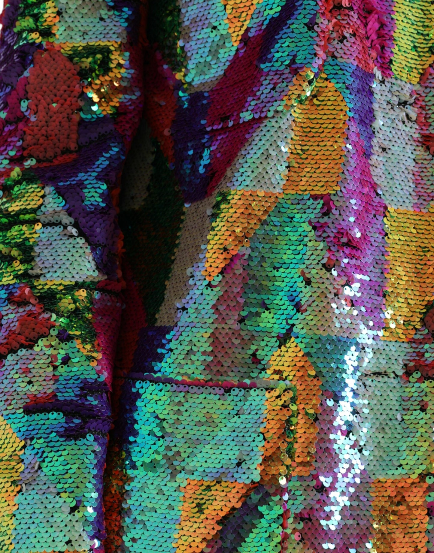 Multicolor Polyester Sequined Coat Jacket