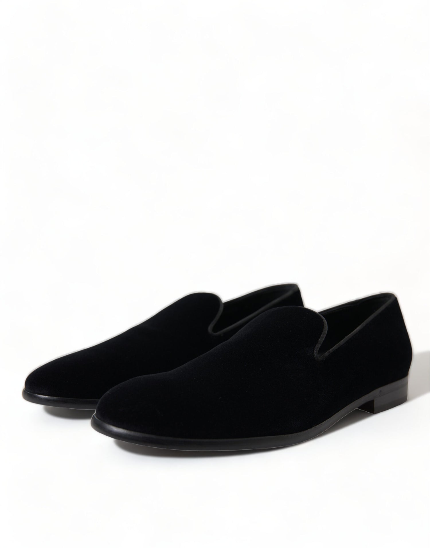 Black Velvet Loafers Formal Shoes