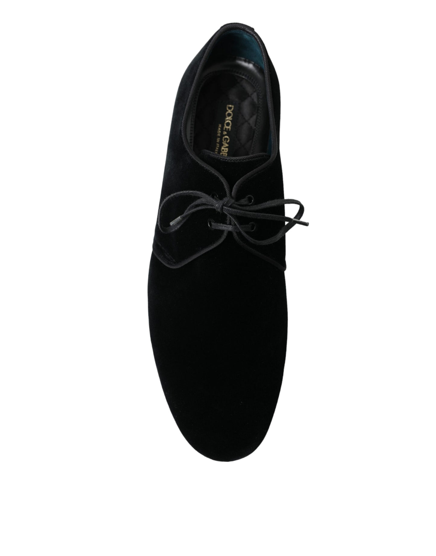 Elegant Black Velvet Derby Dress Shoes