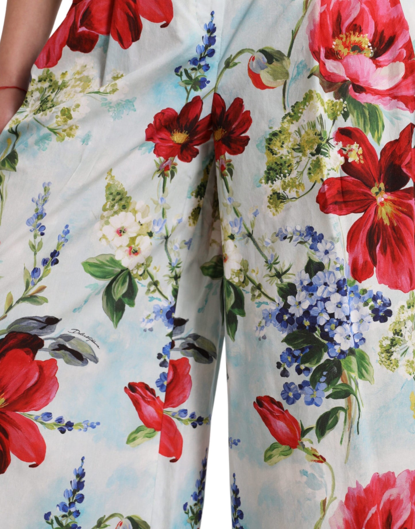 Multicolor Floral High Waist Wide Leg Pants