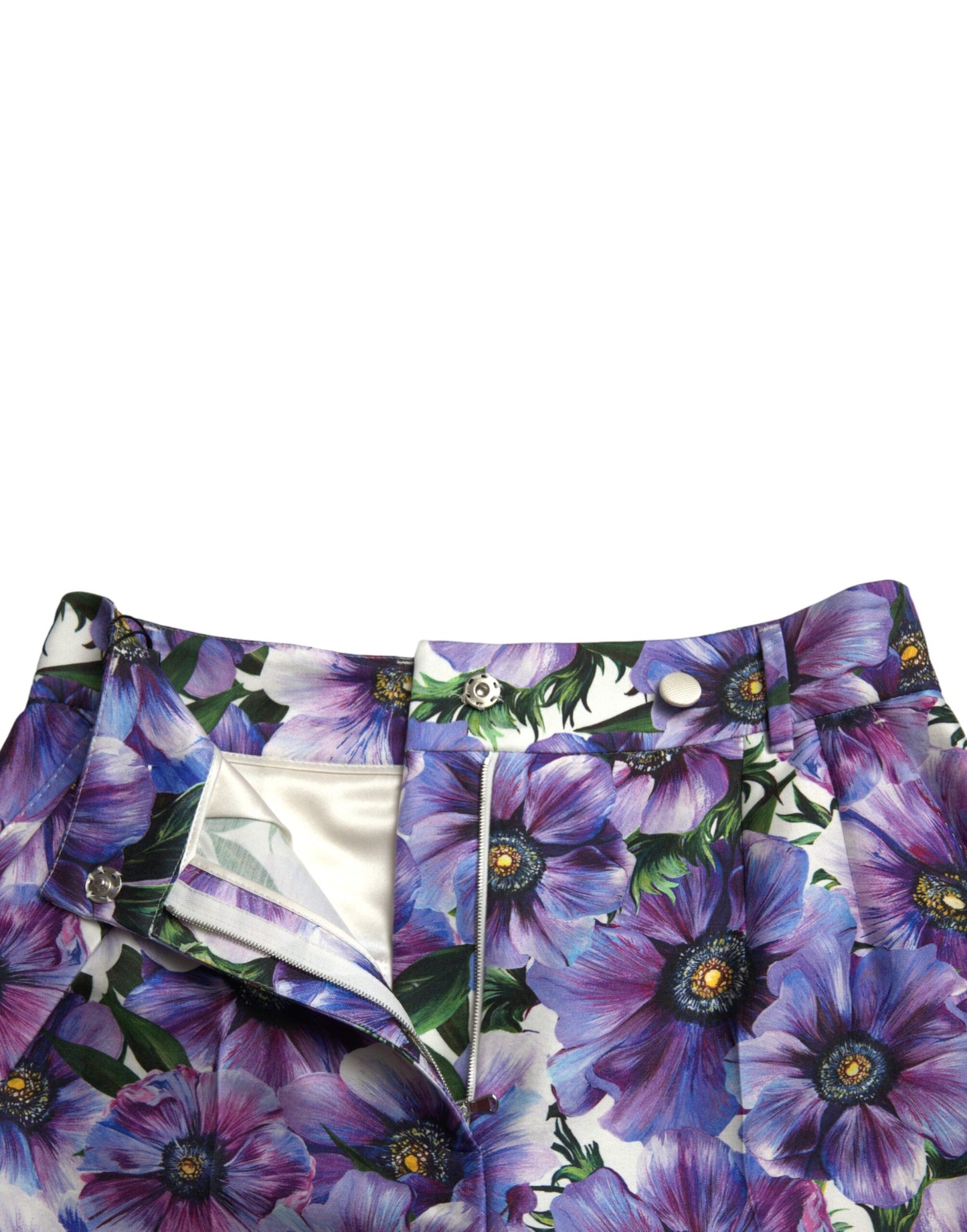 Purple Anemone High Waist Hot Pants Shorts