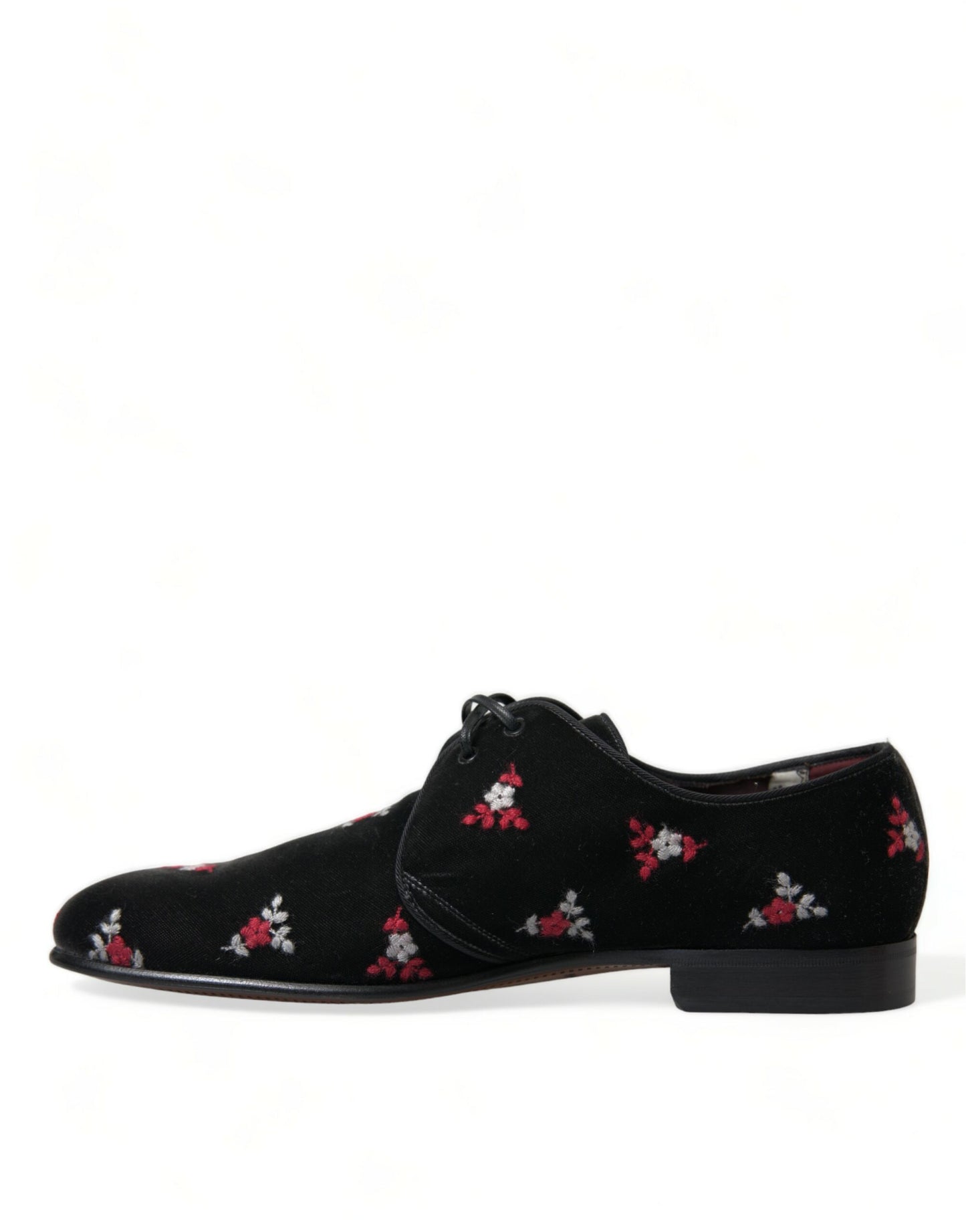 Black Floral Velvet Formal Dress Shoes