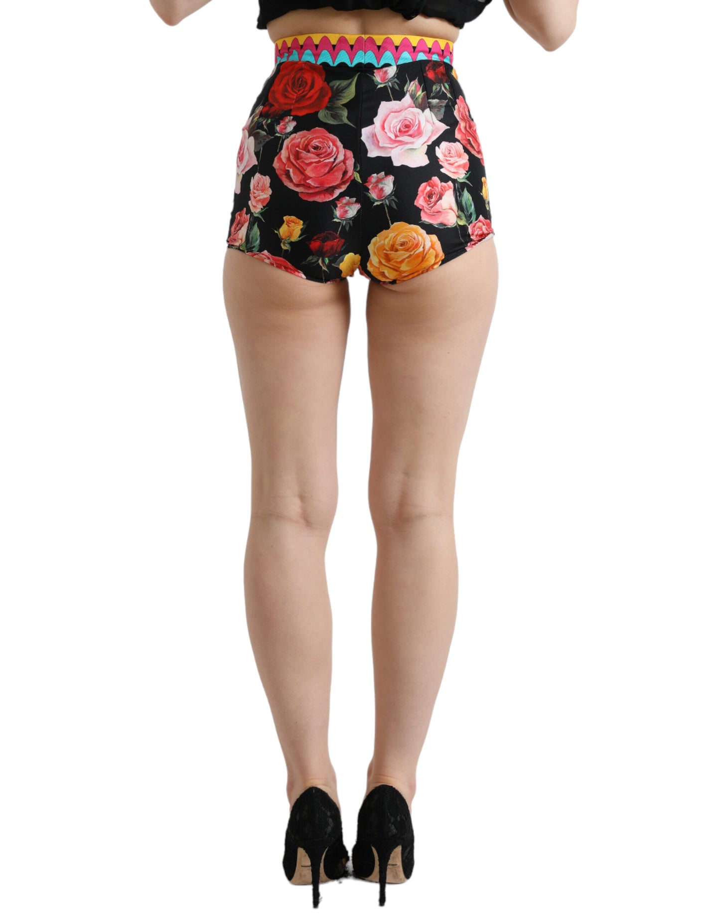 Multicolor Floral Polka Dot Hot Pants Shorts