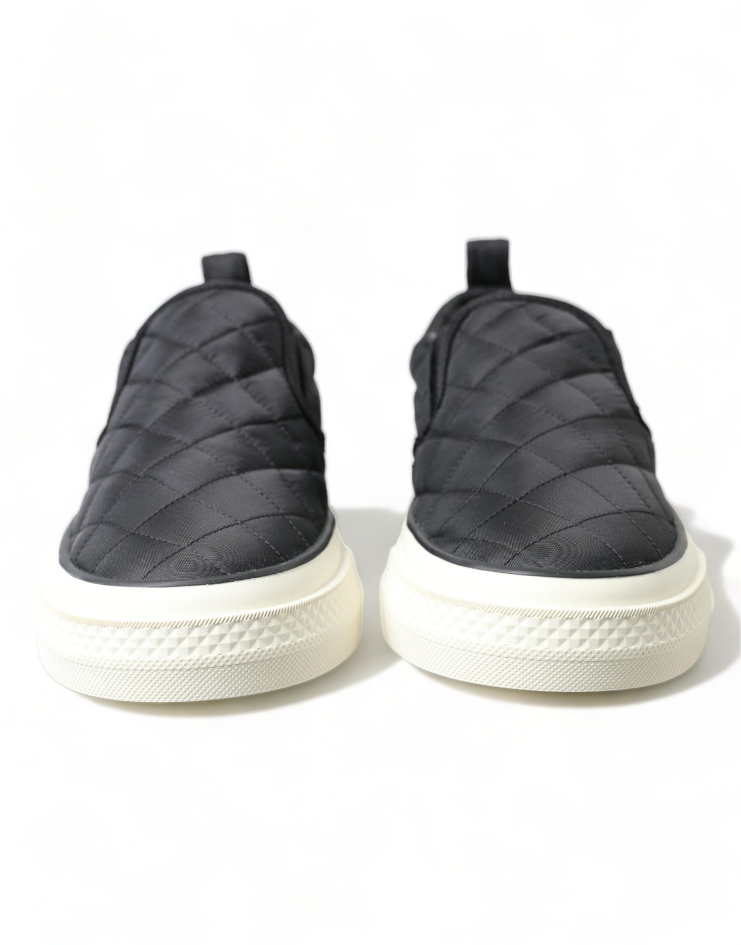 Black Quilted Slip On Low Top Sneakers Shoes