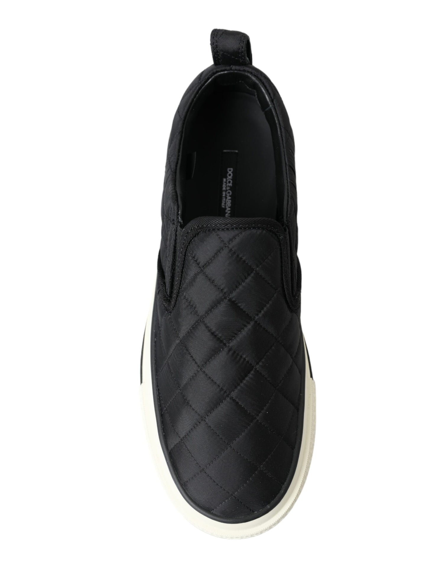 Black Quilted Slip On Low Top Sneakers Shoes