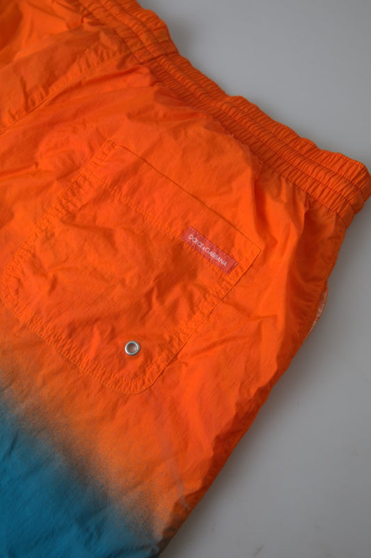 Gradient Effect Swim Shorts in Vibrant Orange