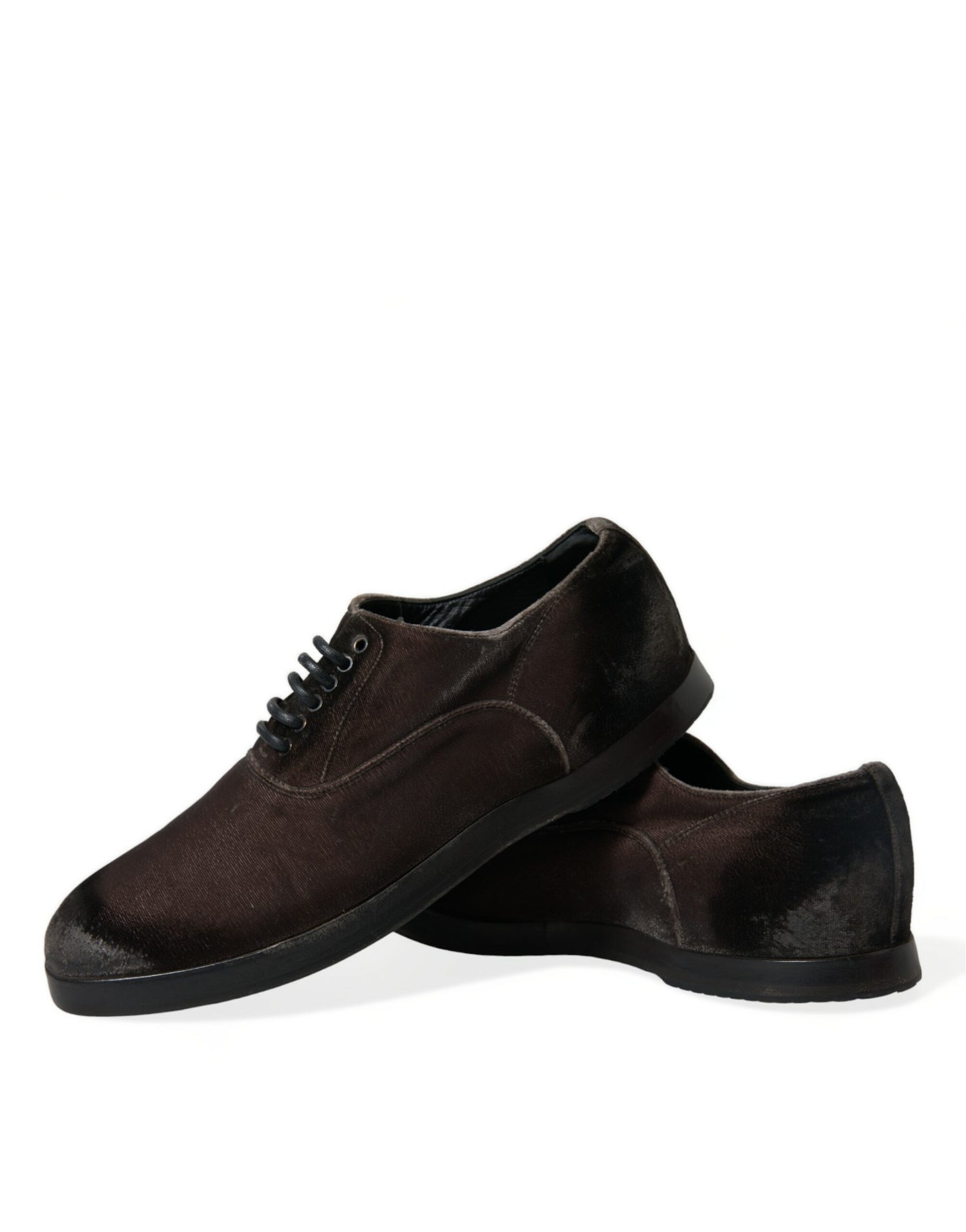 Brown Velvet Men Lace Up Oxford Dress Shoes