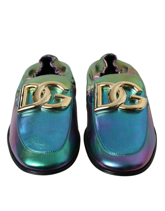 Multicolor Leather DG Logo Loafer Dress Shoes