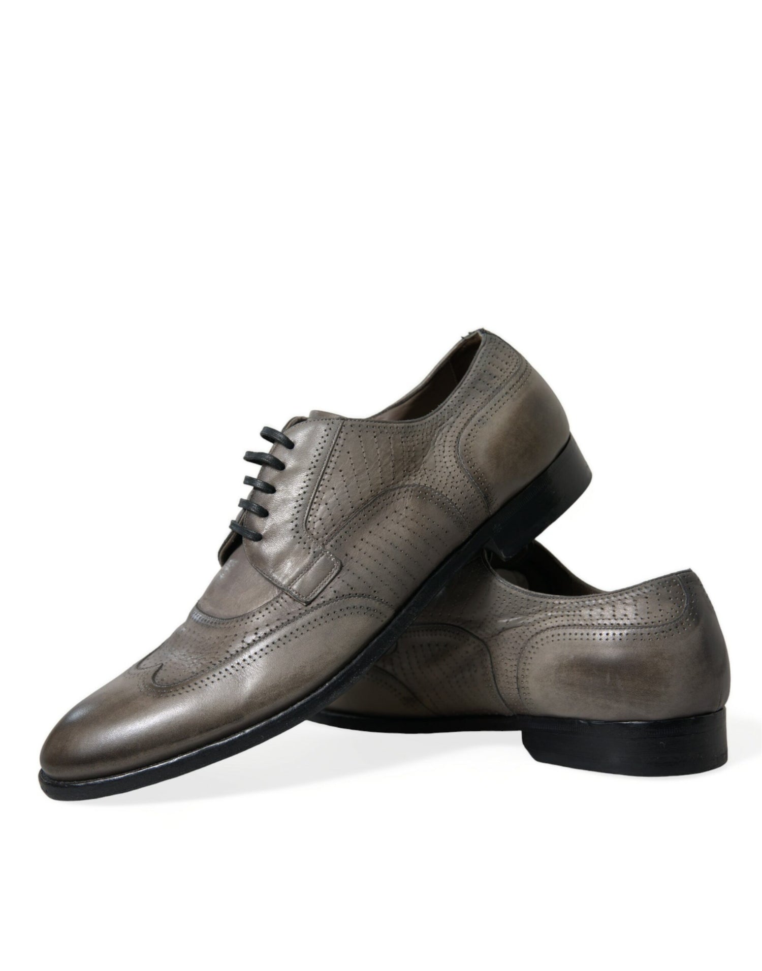 Brown Leather Lace Up Formal Derby Dress Shoes