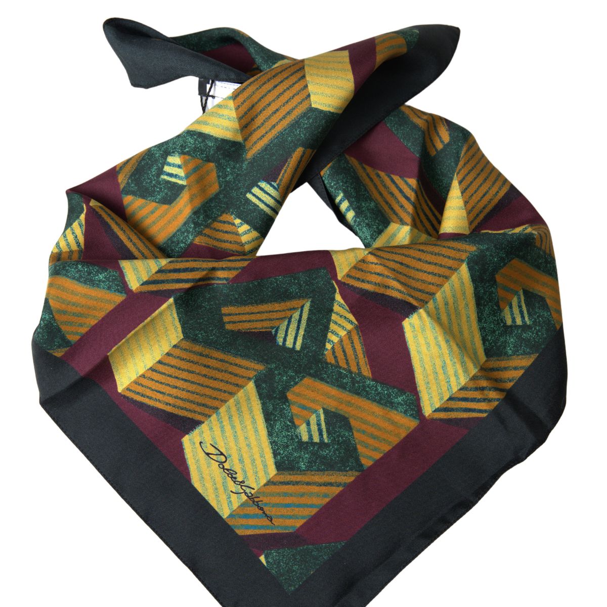 Multicolor Printed Square Handkerchief Scarf