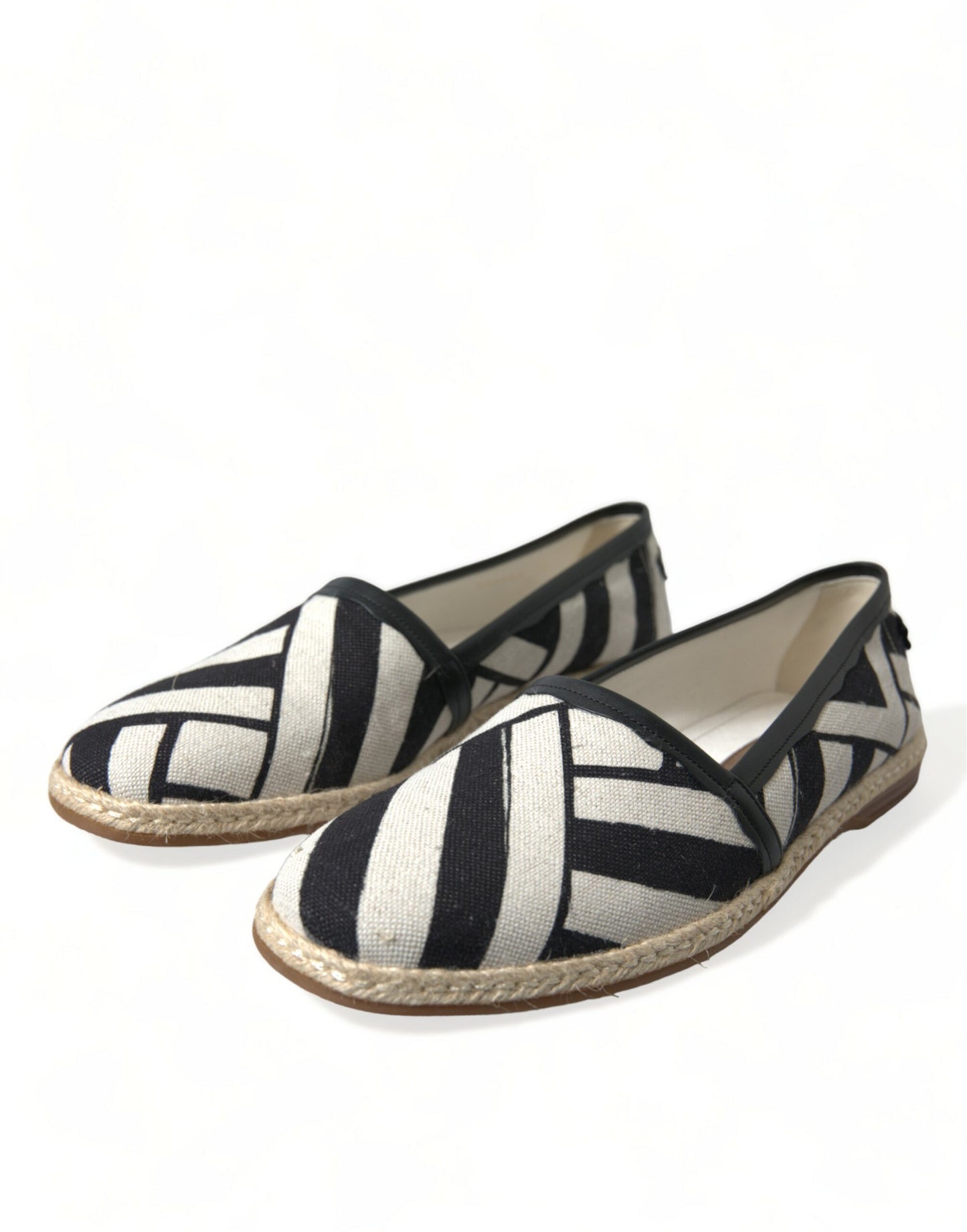 Beige Black Striped Canvas Espadrilles MONDELLO Shoes