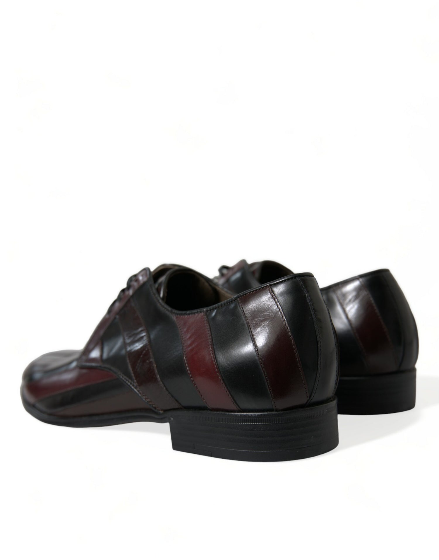 Black Bordeaux Leather Derby Formal Dress Shoes