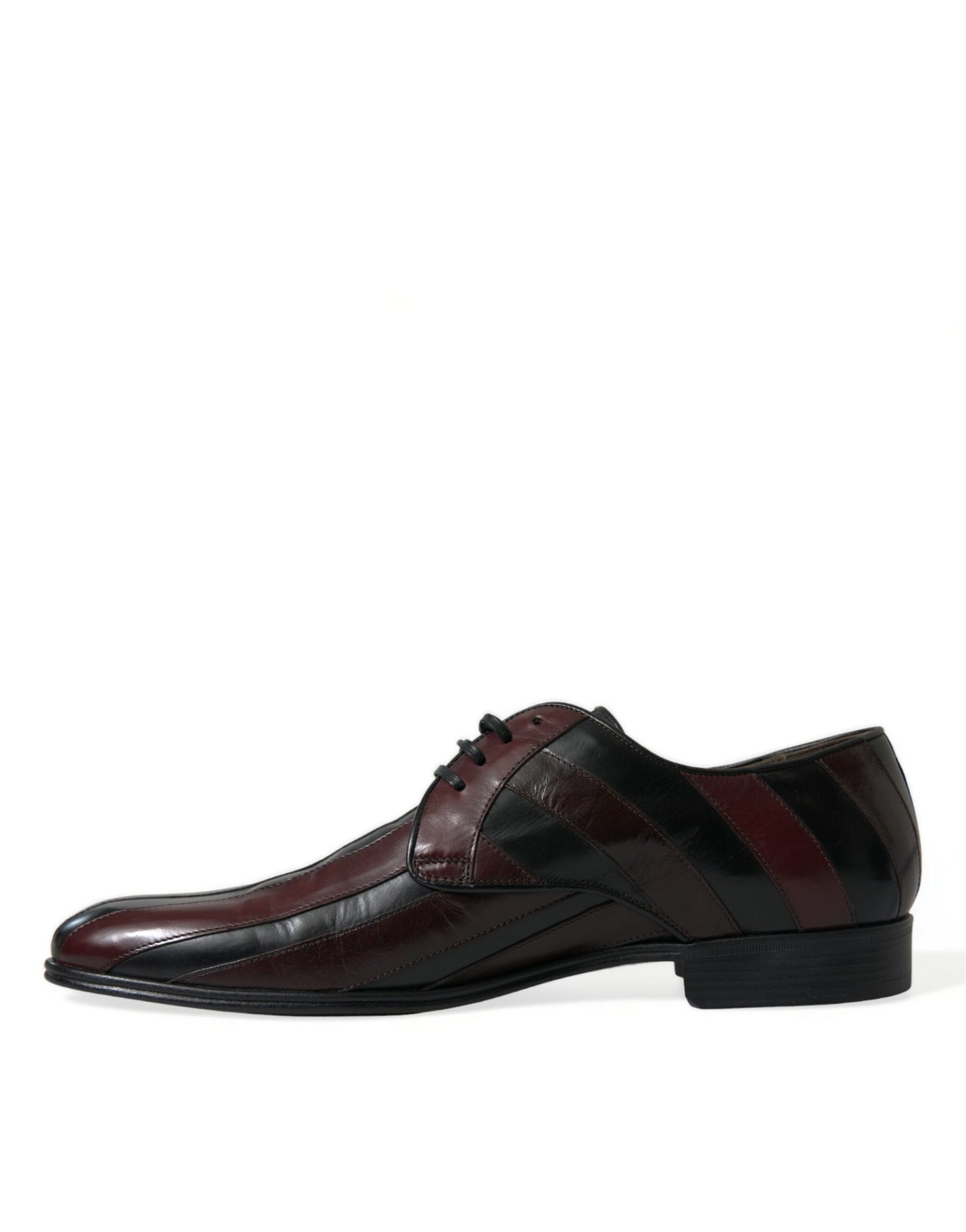 Black Bordeaux Leather Derby Formal Dress Shoes