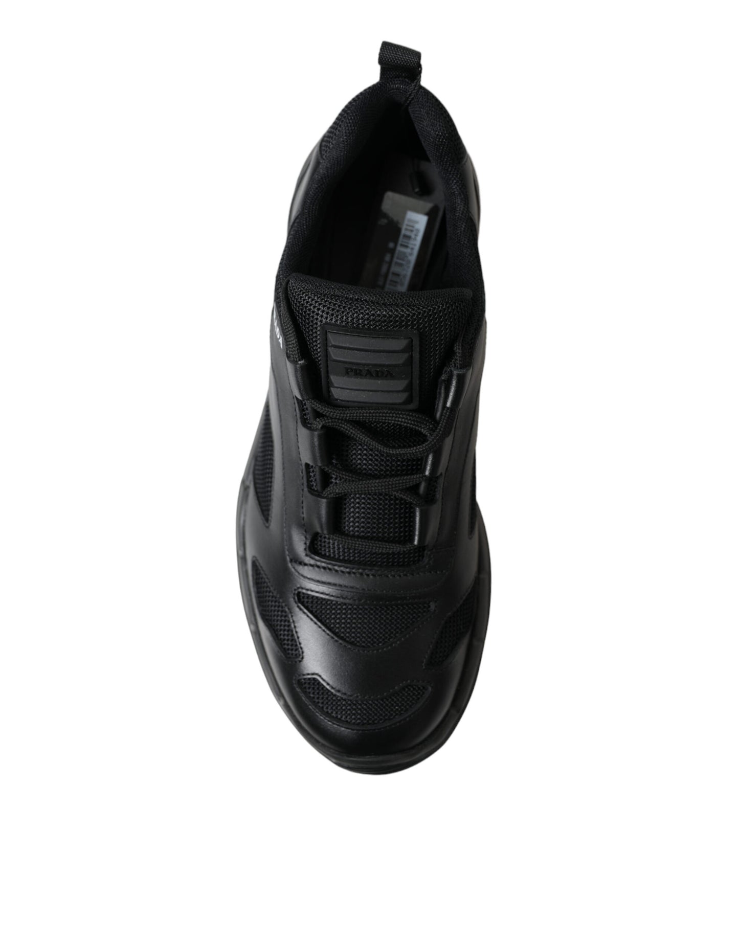 Sleek Low Top Leather Sneakers in Timeless Black