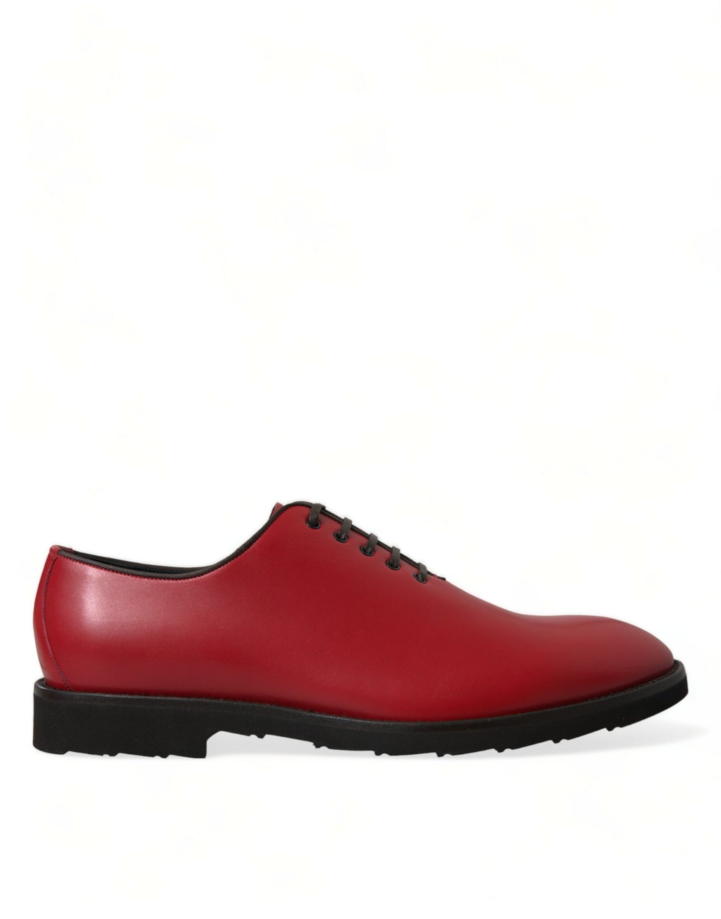 Red Leather Lace Up Oxford Men Dress Shoes