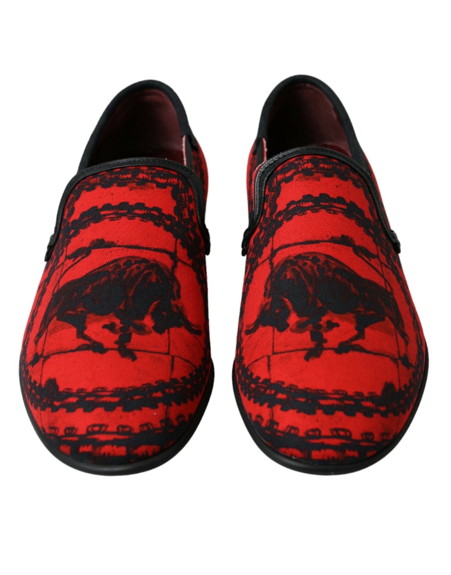 Red Black Torero Loafers Slippers Men Shoes