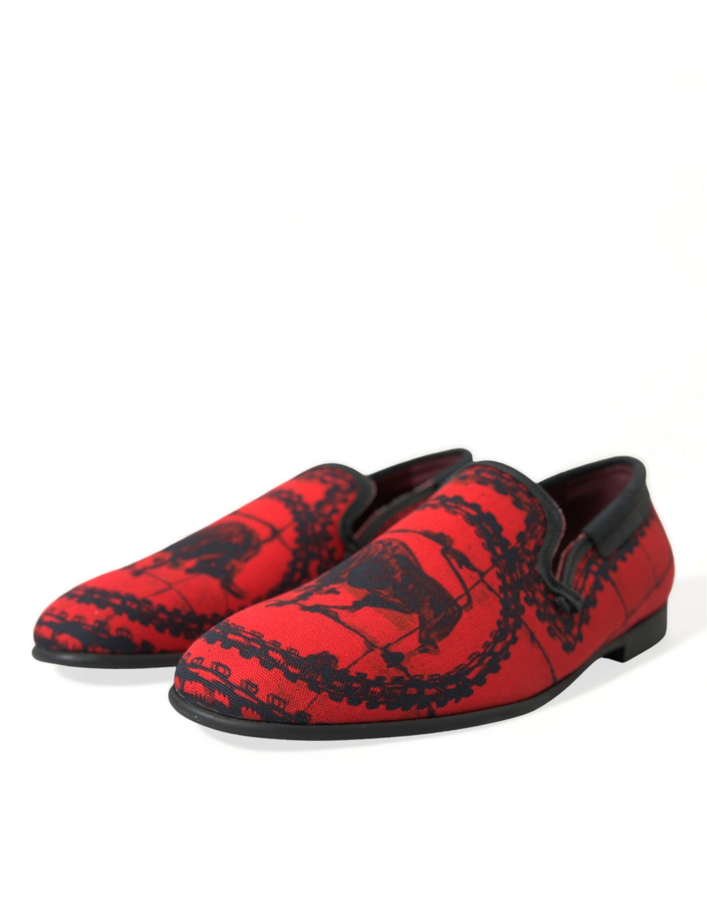 Red Black Torero Loafers Slippers Men Shoes