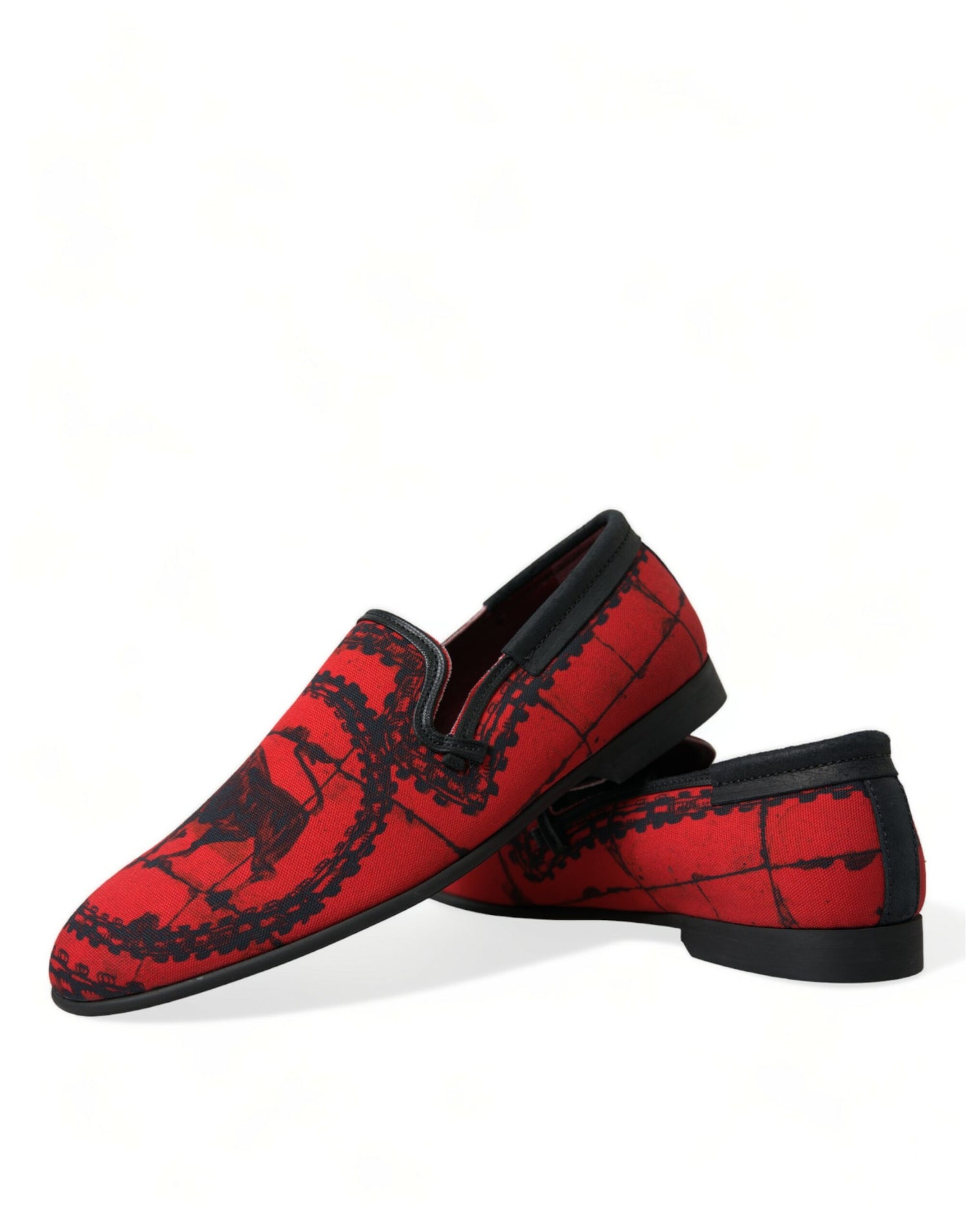 Red Black Torero Loafers Slippers Men Shoes