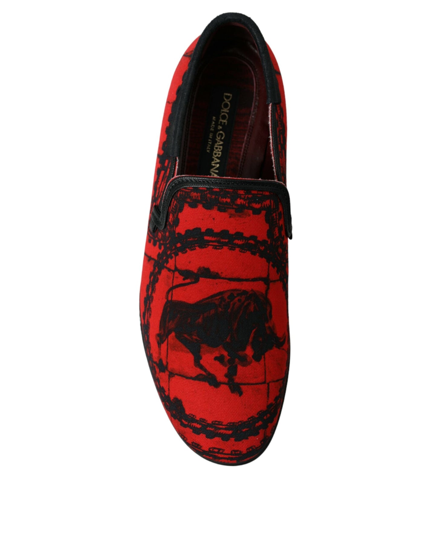 Red Black Torero Loafers Slippers Men Shoes