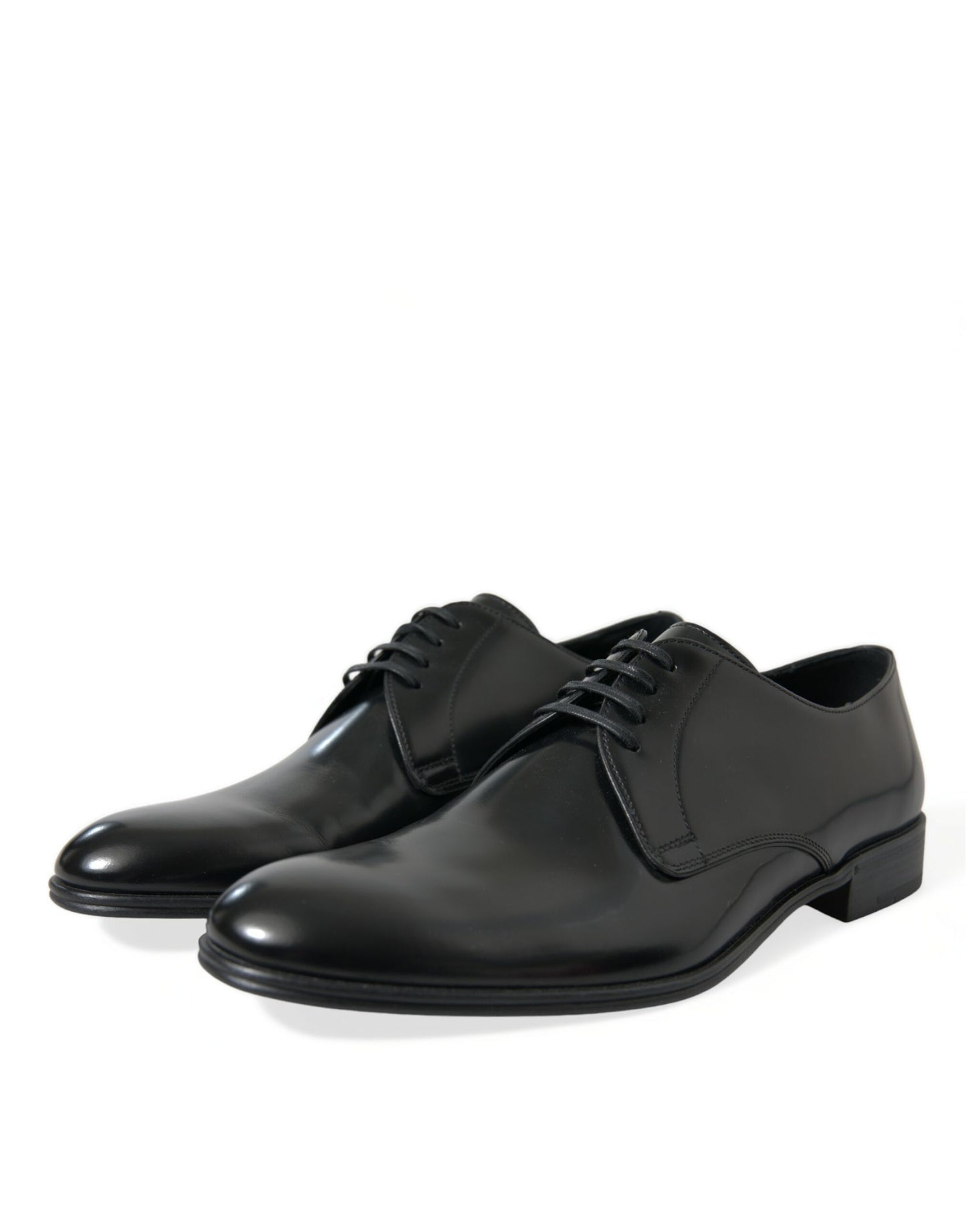 Black Leather Lace Up Men Dress Derby Shoes