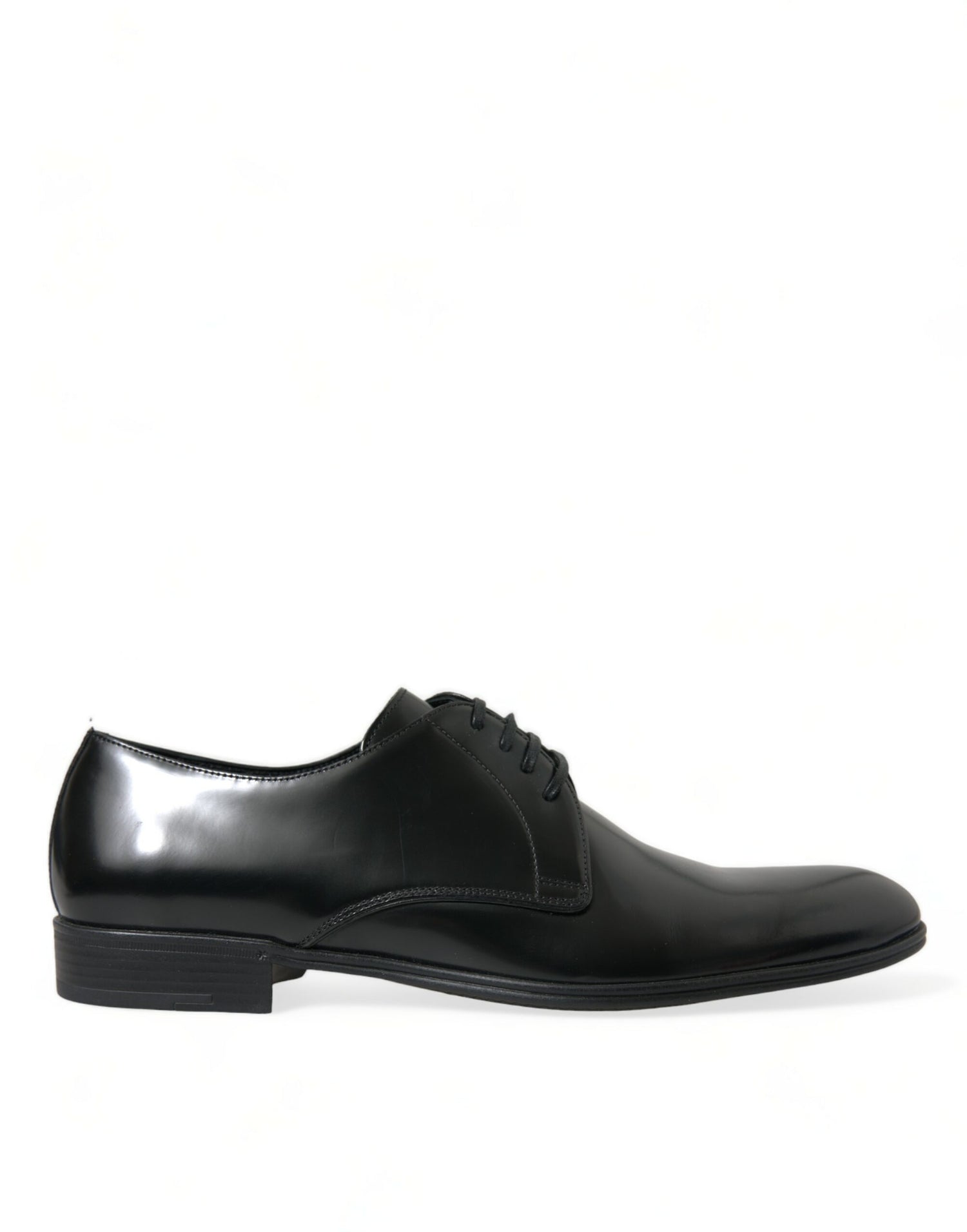 Black Leather Lace Up Men Dress Derby Shoes