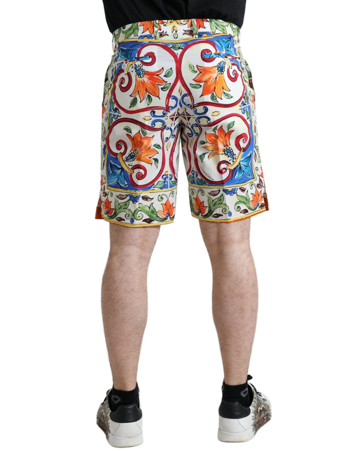 Multicolor Majolica Print Men Bermuda Shorts