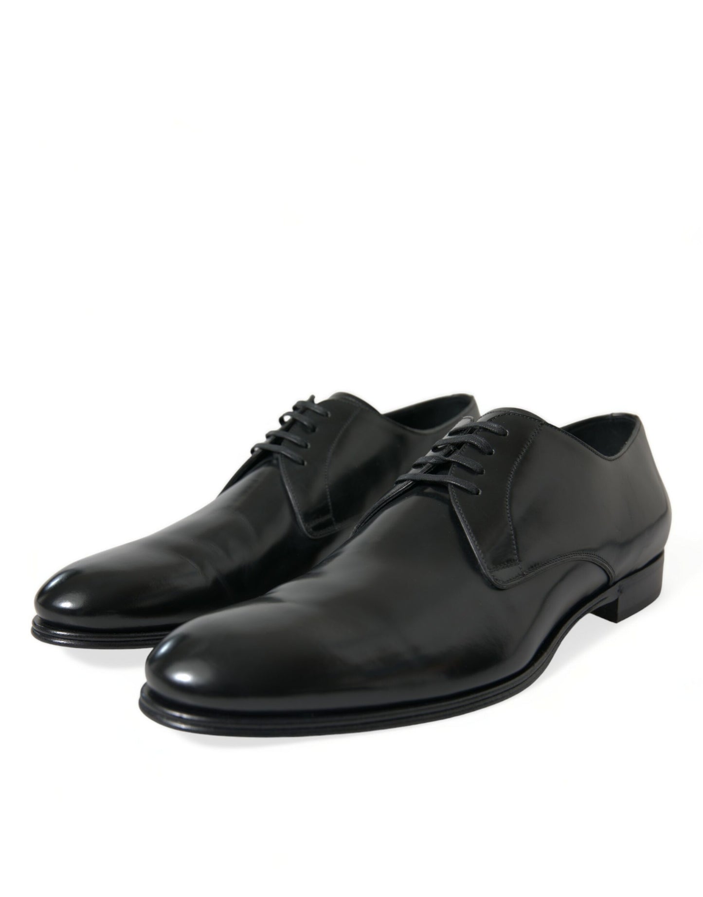 Black Leather Lace Up Men Dress Derby Shoes