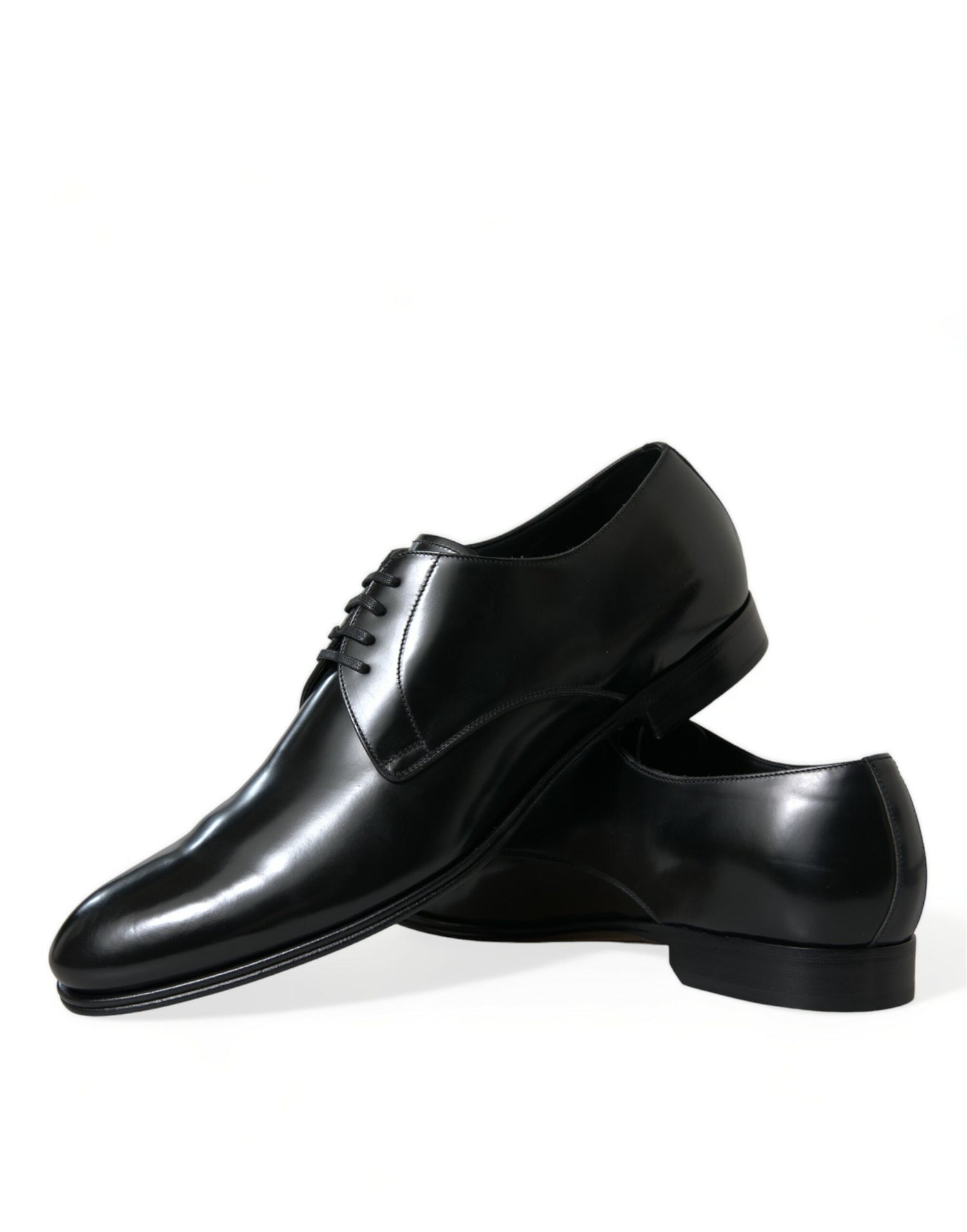 Black Leather Lace Up Men Dress Derby Shoes