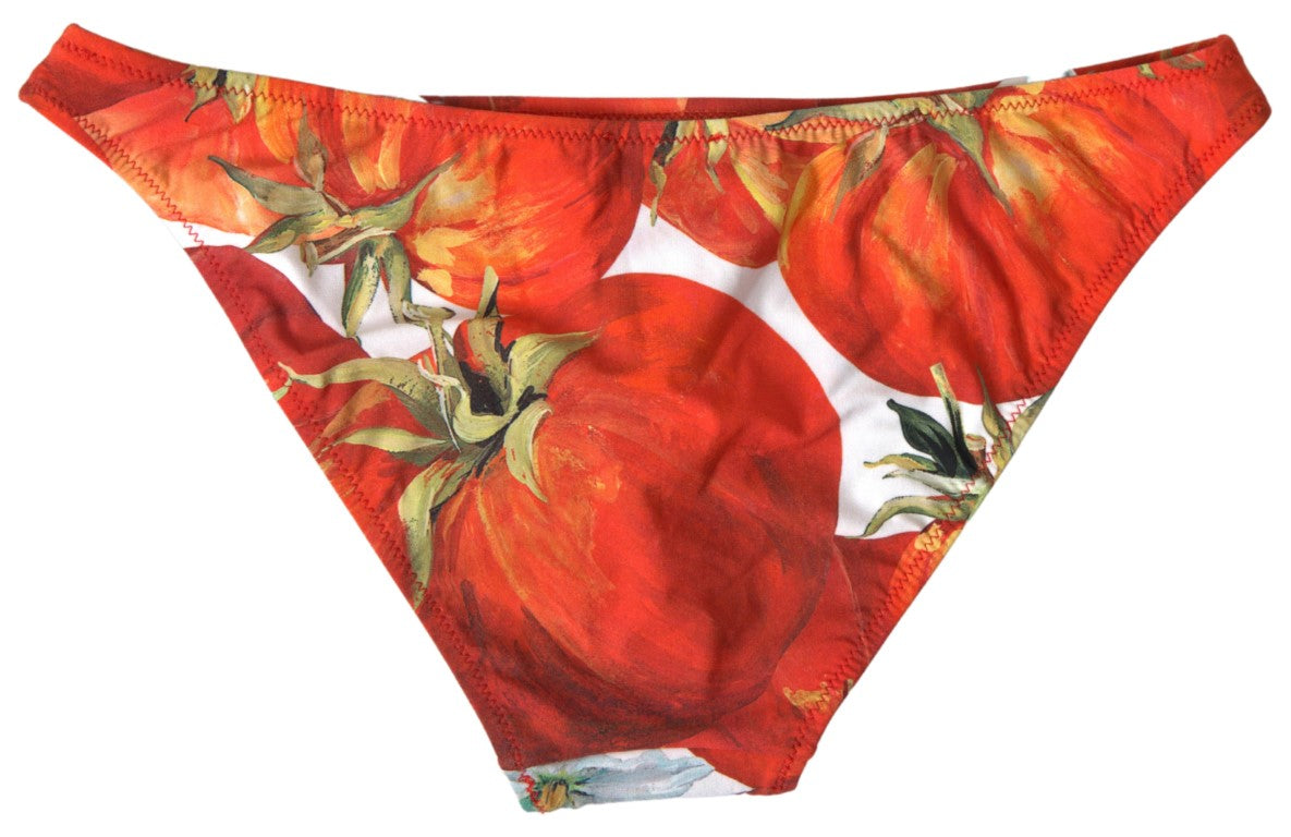 Chic Pumpkin Print Bikini Bottoms