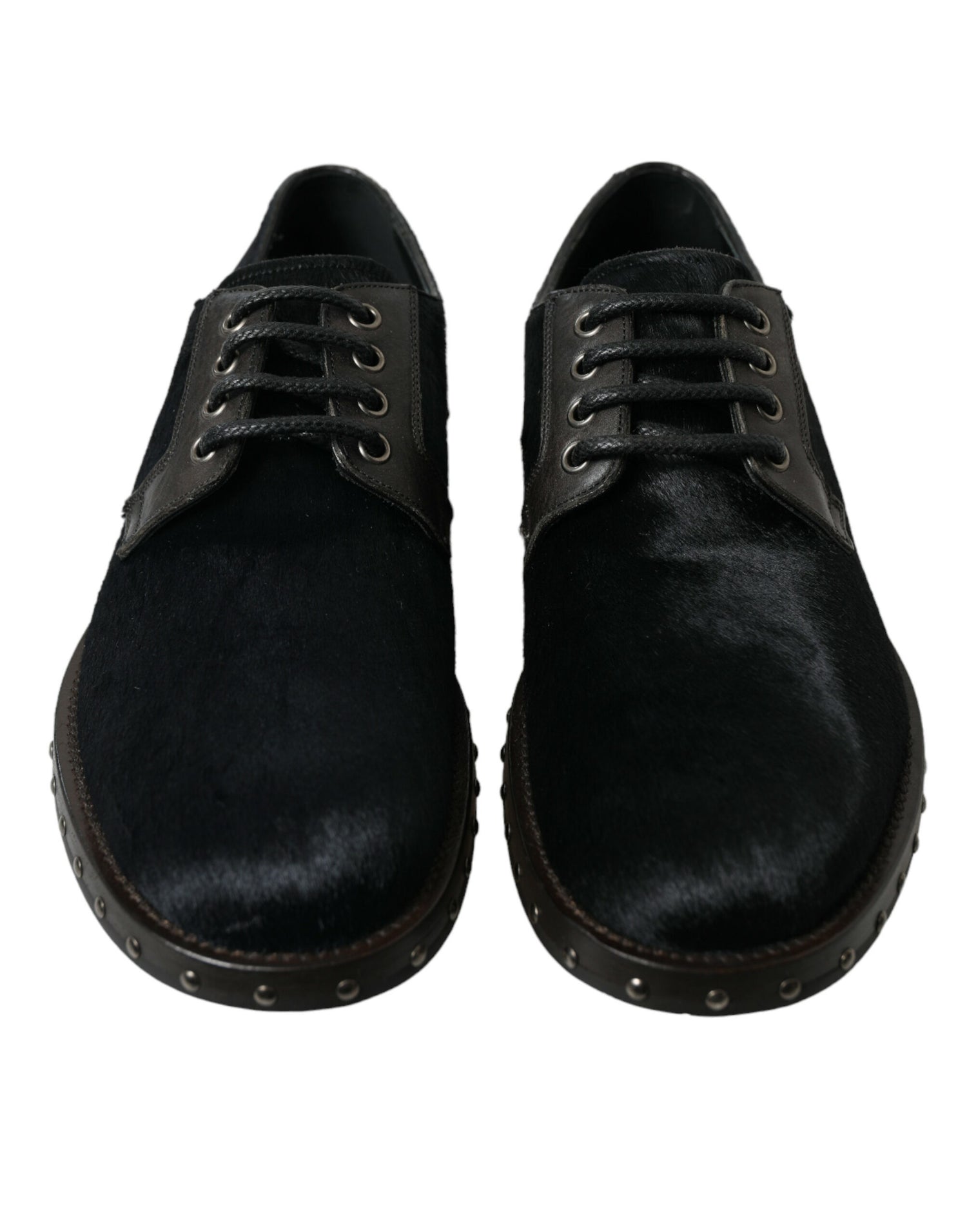 Black Stable Fur Derby SAN PIETRO Dress Shoes