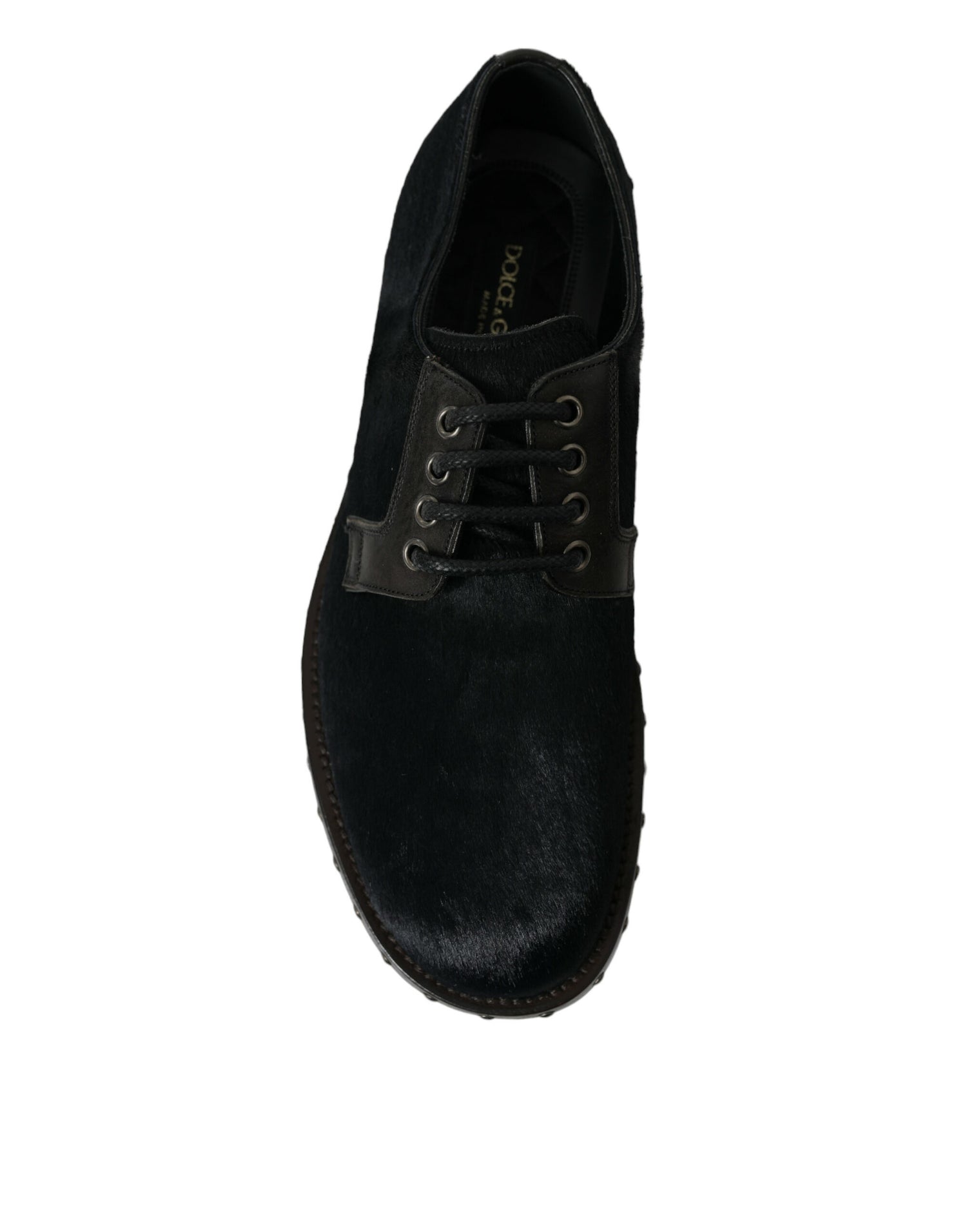 Black Stable Fur Derby SAN PIETRO Dress Shoes