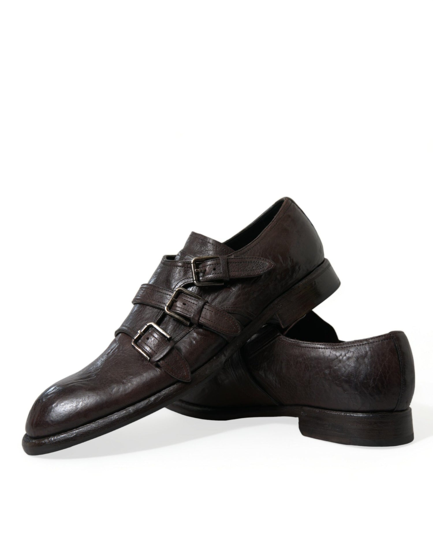 Brown Leather Strap Formal Dress Shoes