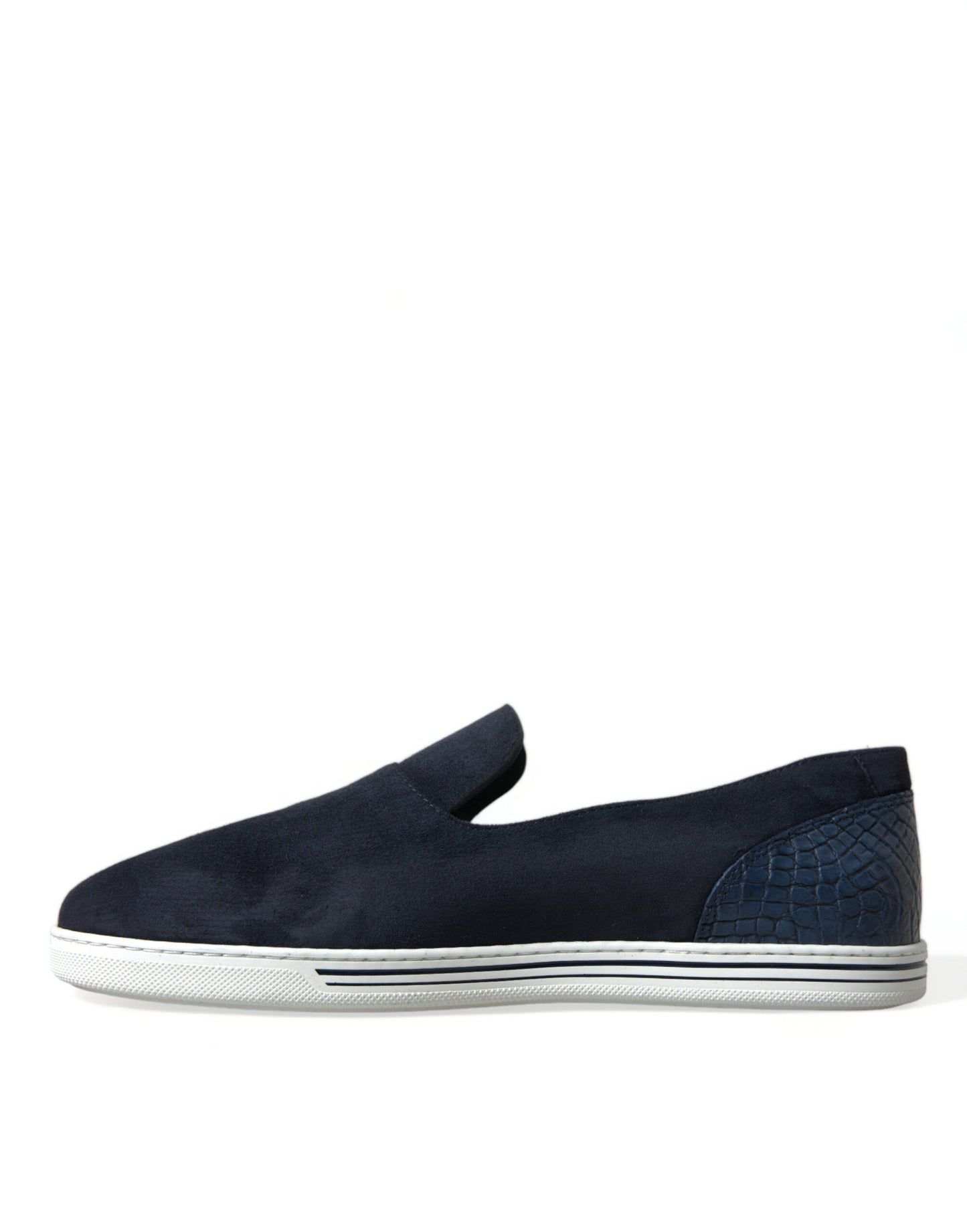 Blue Suede Caiman Loafers Saint Tropez Shoes