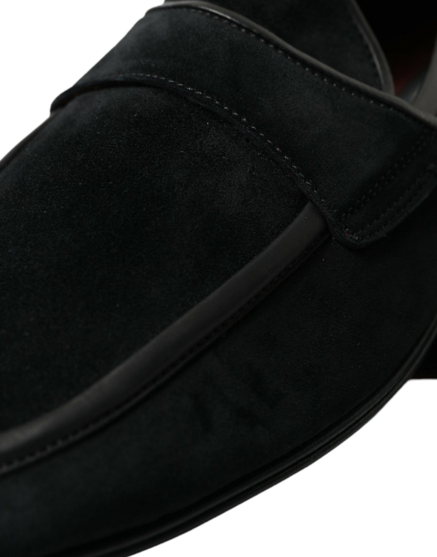 Black Velvet Slip On Loafers Dress Shoes