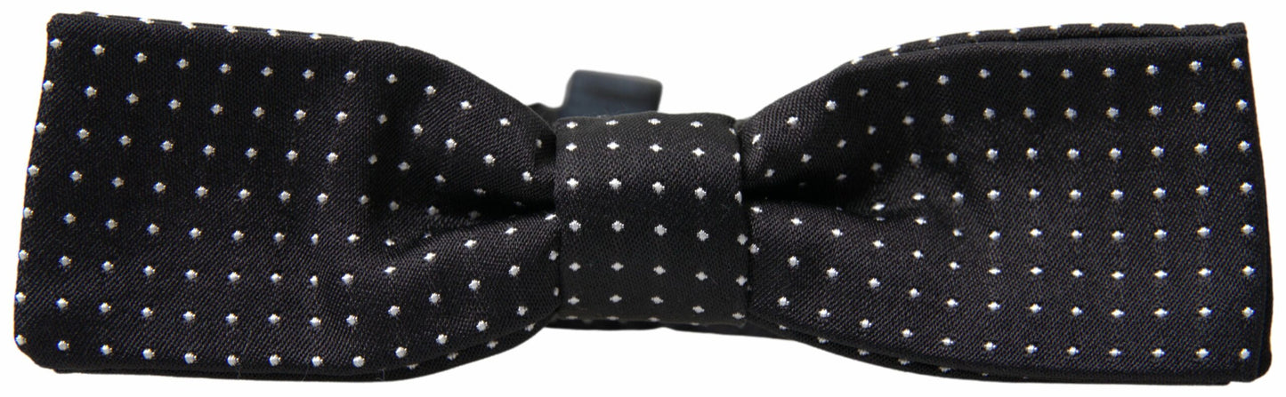 Elegant Silk Black Bow Tie