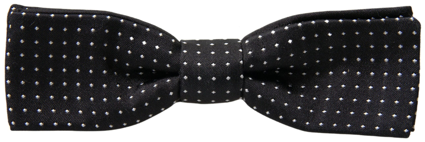 Elegant Silk Black Bow Tie