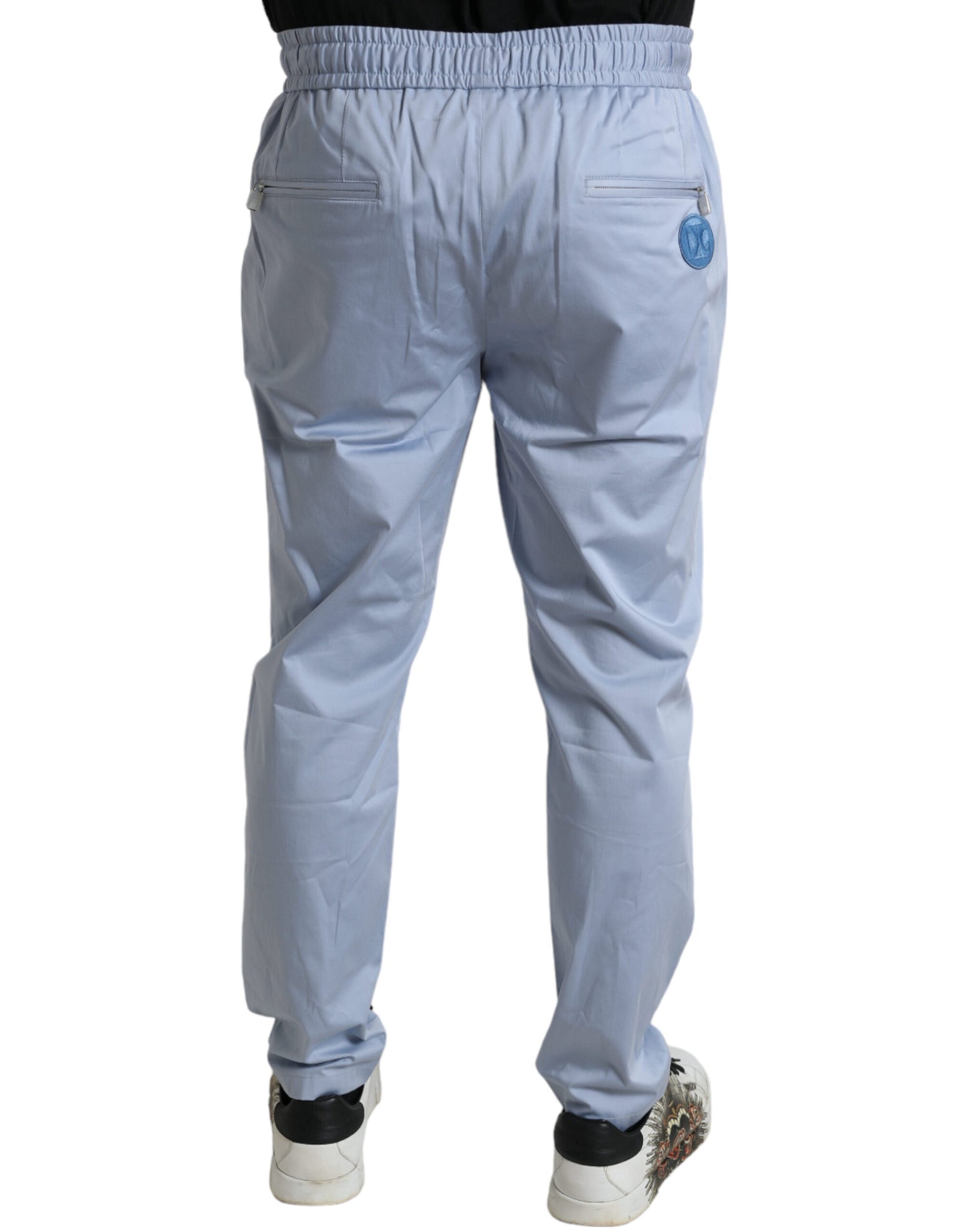 Light Blue Cotton Stretch Jogger Pants