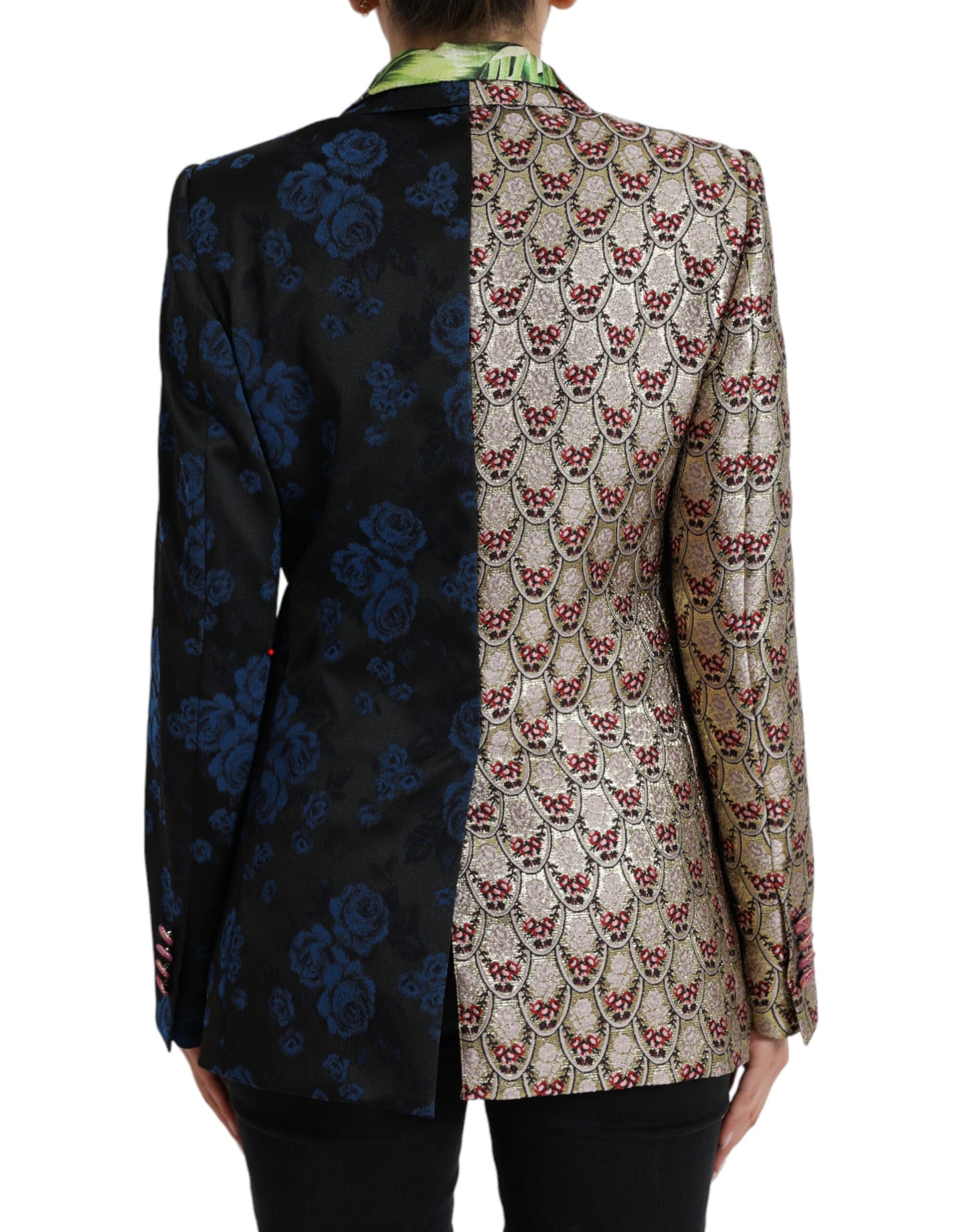 Multicolor Floral Patchwork Jacquard Jacket