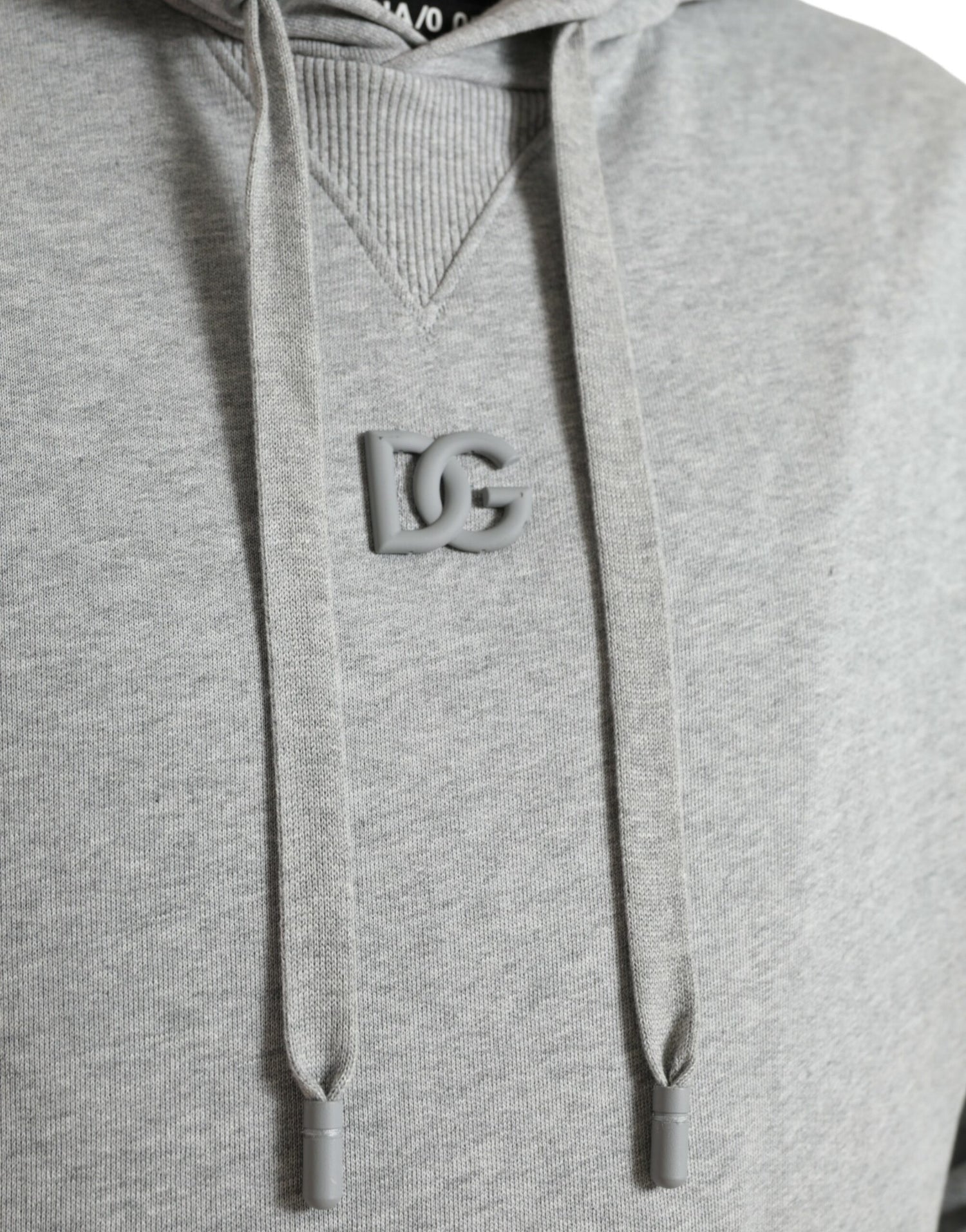 Gray Cotton Logo Hooded Sweatshirt Sweater