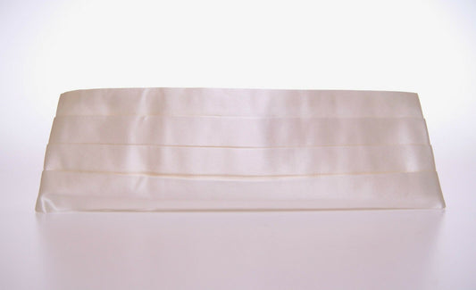 White Waist Tuxedo Smoking Belt Cummerbund